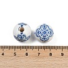 Spray Painted Wood European Beads WOOD-F017-08C-3
