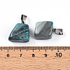 Natural Agate Dyed Nuggets Pendants G-Q996-27-01-3