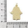 Brass Micro Pave Cubic Zirconia Enamel Pendants KK-L262-20G-3