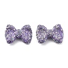 Bowknot Shape Polymer Clay Rhinestone Beads CLAY-NH0001-05F-1