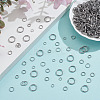 1000Pcs 5 Style 304 Stainless Steel Split Rings STAS-ME0002-63-4