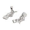 Brass Micro Pave Clear Cubic Zirconia Pendants KK-G533-07C-P-2