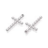 304 Stainless Steel Religion Cross Pendants STAS-T067-34P-2
