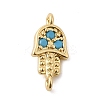 Religion Brass Micro Pave Cubic Zirconia Connector Charms KK-H529-01C-G-1