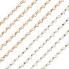 2Pcs 2 Colors Flower Iron Rhinestone Cup Chains FIND-TA0008-01-3