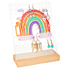 Transparent Acrylic Slant Back Earring Display Stands EDIS-WH0035-20B-03-1