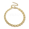 304 Stainless Steel Square Link Chain Bracelets for Women BJEW-F488-21G-02-4
