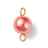 Glass Imitation Pearl Connector Charms PALLOY-JF01881-04-2