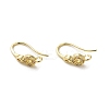 Brass Micro Pave Cubic Zirconia Earring Hooks KK-C048-14H-G-1