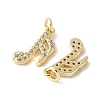 Brass Micro Pave Clear Cubic Zirconia Pendants KK-H449-85A-G-RS-2