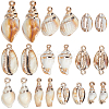 40Pcs 10 Styles Acrylic Imitation Shell Pendants OACR-SC0001-95-1