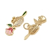 Brass Micro Pave Cubic Zirconia Pendants KK-L241-07G-2