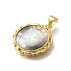 Brass Pave Natural Black Lip Shell Carved Cat Pendants KK-Z091-08G-02-2