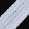 Frosted Imitation Jade Glass Beads Strands GLAA-N072-01A-C01-1