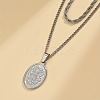 304 Stainless Steel Rope Chain Double Layer Necklaces WG0A8AC-01-4