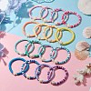 16Pcs 16 Colors Dyed Synthetic Turquoise and Handmade Polymer Clay Beaded Stretch Bracelets Sets BJEW-JB10763-2
