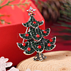 Christmas Theme Zinc Alloy Rhinestone Brooches for Backpack Clothes LS-LK8386-18-1