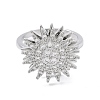 Daisy Rotatable Open Cuff Rings for Women RJEW-S402-05P-4