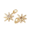 Brass Micro Pave Cubic Zirconia Pendants KK-C143-34A-G-2