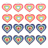 16Pcs 4 Style Rack Plating Alloy Enamel Pendants FIND-FH0003-21-1