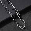304 Stainless Steel Teardrop Link Chain Necklaces for Women Men NJEW-A058-02P-1
