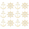 100pcs 2 Styles Nautical Theme Wood Big Pendants WOOD-CJ0001-72-1