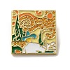 Brass Micro Pave Cubic Zirconia Pendants with Enamel KK-H458-07G-01-1