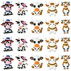 10Pcs 5 Styles Cattle Food Grade Eco-Friendly Silicone Focal Beads SIL-CJ0001-68-1