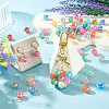 66Pcs 11 Colors Electroplate Imitation Jade Glass Charms PALLOY-TAC0312-7