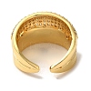 Brass Micro Pave Cubic Zirconia Open Cuff Rings for Women RJEW-G325-01E-G-3