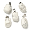 Natural Howlite Pendants G-Z067-03P-08-2