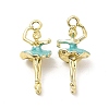 Rack Plating Alloy Enamel Pendants ENAM-M051-02G-A-1