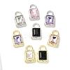 Lock Rack Plating Alloy Pendants FIND-I039-26G-1
