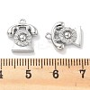Rack Plating Brass Clear Cubic Zirconia Pendants KK-M102-14P-A-3