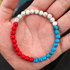 Synthetic Dyed Turquoise & Howlite & Natural Kyanite Round Beaded Bracelets for Women PG1321-4-1