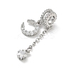 Brass Micro Pave Clear Cubic Zirconia Pendants LS-CU-CBA9FFD-02C-2
