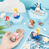 12Pcs 4 Styles Mermaid Resin Display Decorations DJEW-GA0001-45-3