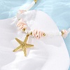 Starfish 304 Stainless Steel Pendant Necklaces NJEW-L465-02G-3