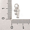 Initial Letter Brass with Cubic Zirconia Charms KK-Q814-26F-P-3