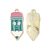 Alloy Enamel Pendants ENAM-F144-21B-1