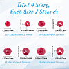8 Strands 4 Styles Opaque Solid Color Glass Beads Strands EGLA-LT0001-04C-2