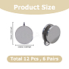 12Pcs 304 Stainless Steel Cuff Earrings EJEW-HS0001-28P-2