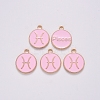 Alloy Enamel Pendants X-ENAM-S124-01B-09H-2