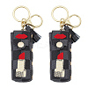 PU Leather Lipstick Holder Keychains AJEW-WH0248-226C-1
