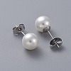 Plastic Imitation Pearl Stud Earrings LS-STAS-D0001-03-P-2