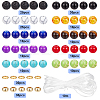 DIY DIY Natural & Synthetic Mixed Gemstone Round Beaded Stretch Bracelet Making Kit DIY-SC0024-65-2