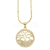 Brass Micro Pave Cubic Zirconia Pendant Nrcklaces LS-PW-WG36503-02-1
