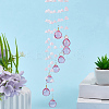 Flower Round Glass Beads Tassel Hanging Suncatchers for Window Garden Outdoor Decoration HJEW-WH20020-007B-7
