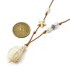 Shell Pendant Necklaces NJEW-TA00179-03-4