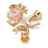 Brass Micro Pave Cubic Zirconia Fold Over Clasps KK-U037-26G-03-2